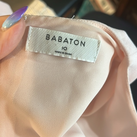 Aritzia Babaton Patricio Dress Short Sleeves Size 10 A-line - Picture 7 of 9